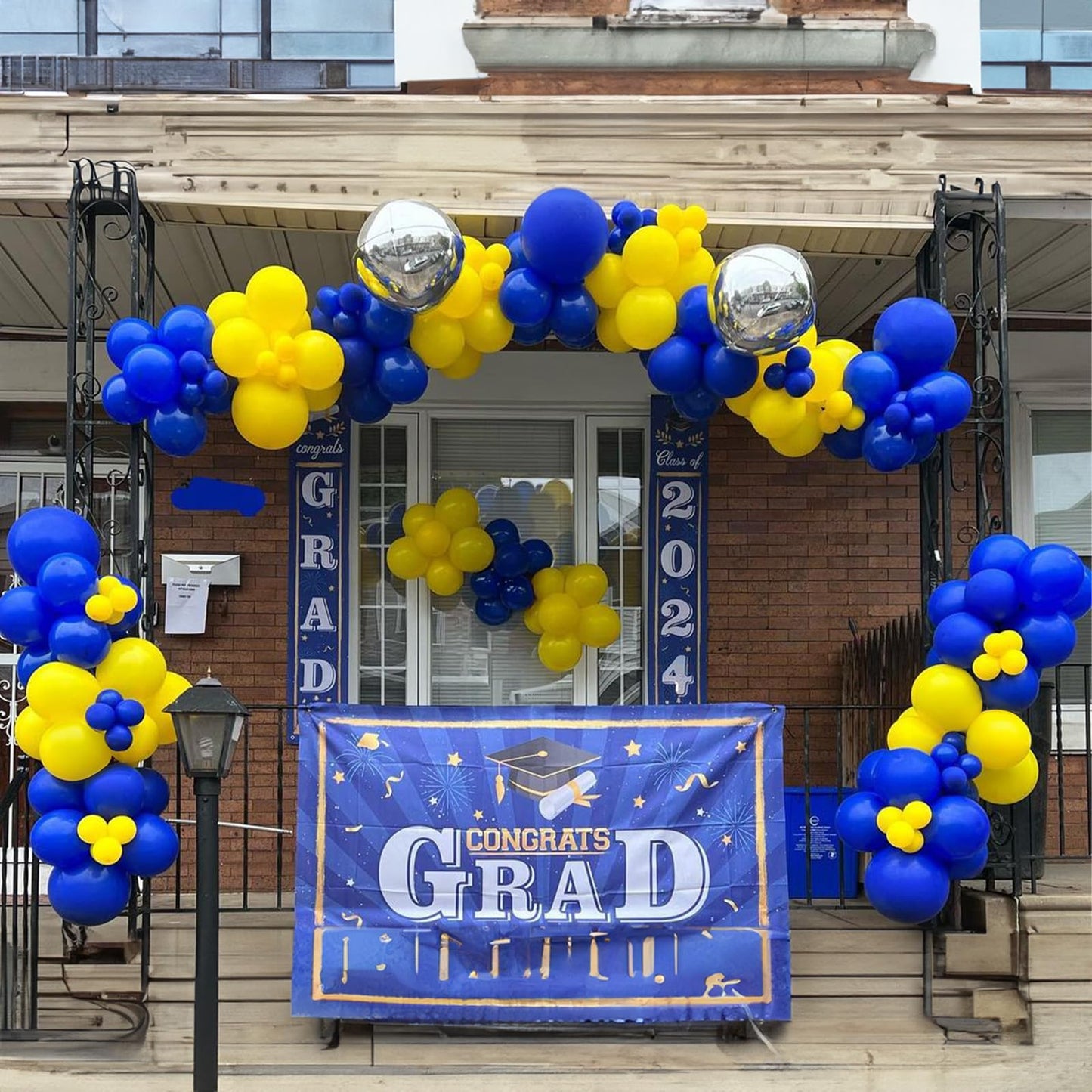 Yellow Blue Balloons, 12 Inches Blue Yellow White Balloons With Confetti Balloons Dark Blue Latex Balloon Helium For Kids Birthd