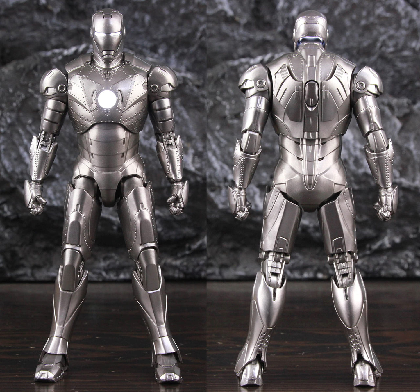 Lonullymege 7 Inch Light Up Ironman Action Figure-2022 New Released Exquisite Painting All Joints Movable Collection Mark Doll (