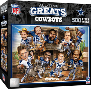 Masterpieces 500 Piece Sports Jigsaw Puzzle For Adults - Nfl Dallas Cowboys All-Time Greats - 15X21