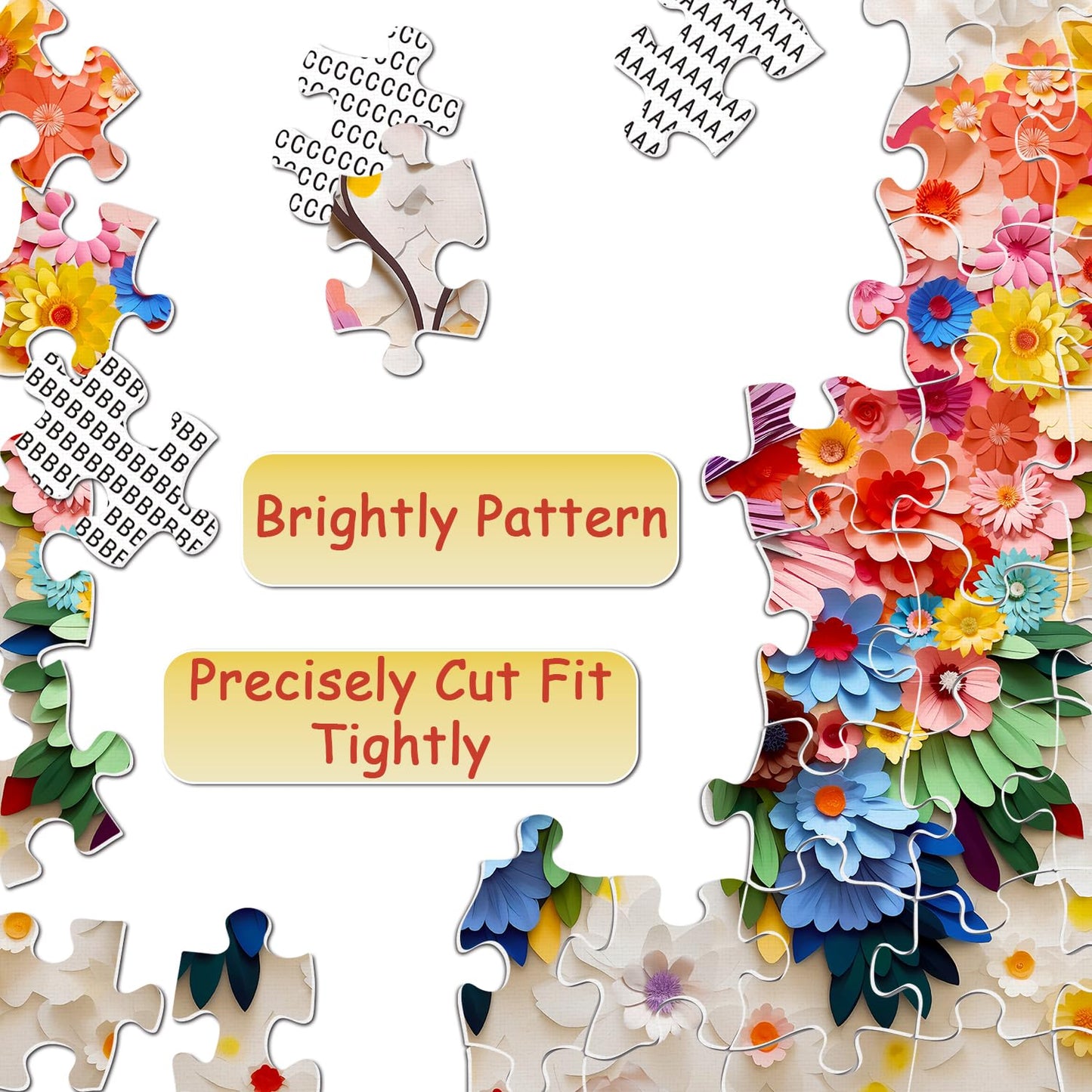 Butterfly Puzzles For Adults 1000 Pieces, Challenging Colorful Flower Butterflies Puzzles Puzzle With Paper Art, Difficult Anima