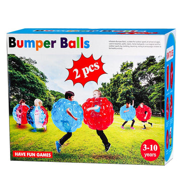 SUNSHINEMALL 2 PC Sumo Balls for mature-themed  Inflatable Body Bumpers Balls Sumo Balls Bopper Toys  for Kids Yard Human Bubble Ball Hamster Ball (36 INCH Red Blue)