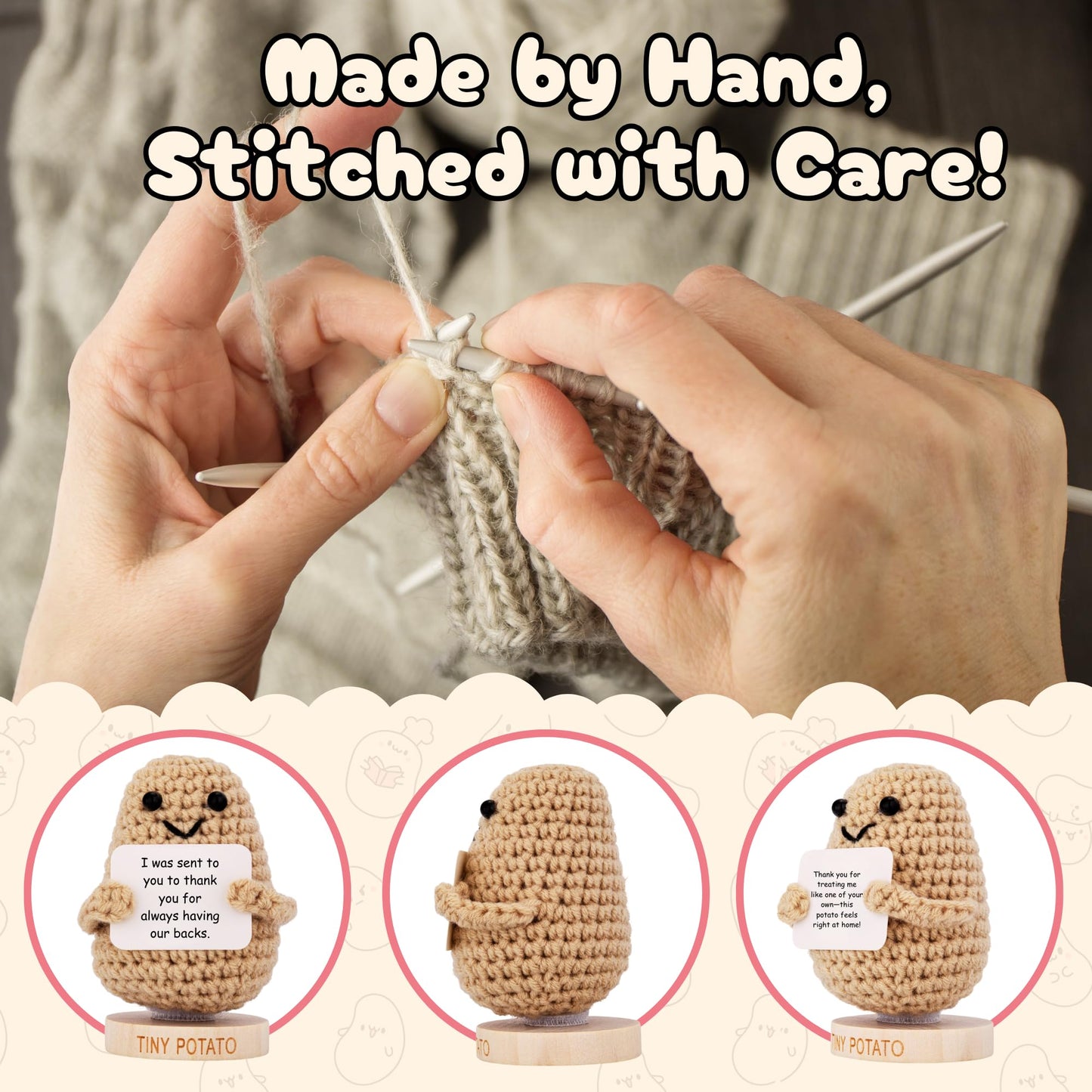 Mother-in-Law Birthday Gifts- Handmade Crochet Potato Doll with 30 Loving Signs for Mother In Law for Christmas, Birthday Apprec