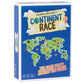 Byron's Games Continent Race Board Game - Educational Geography Game for Kids & Families, Cardstock, Yellow, Model DYE-1400