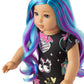 American Girl Truly Me 18-Inch Doll 119 - Light-Blue Eyes, Wavy Blue/Purple Hair, Black Dress, Light-to-Medium Skin, Model HJP72