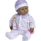 Jc Toys - La Baby - Hispanic 20-Inch Large Soft Body Baby Doll - Washable - Removable Purple Outfit With Hat And Pacifier - For Children 2 Years And Up