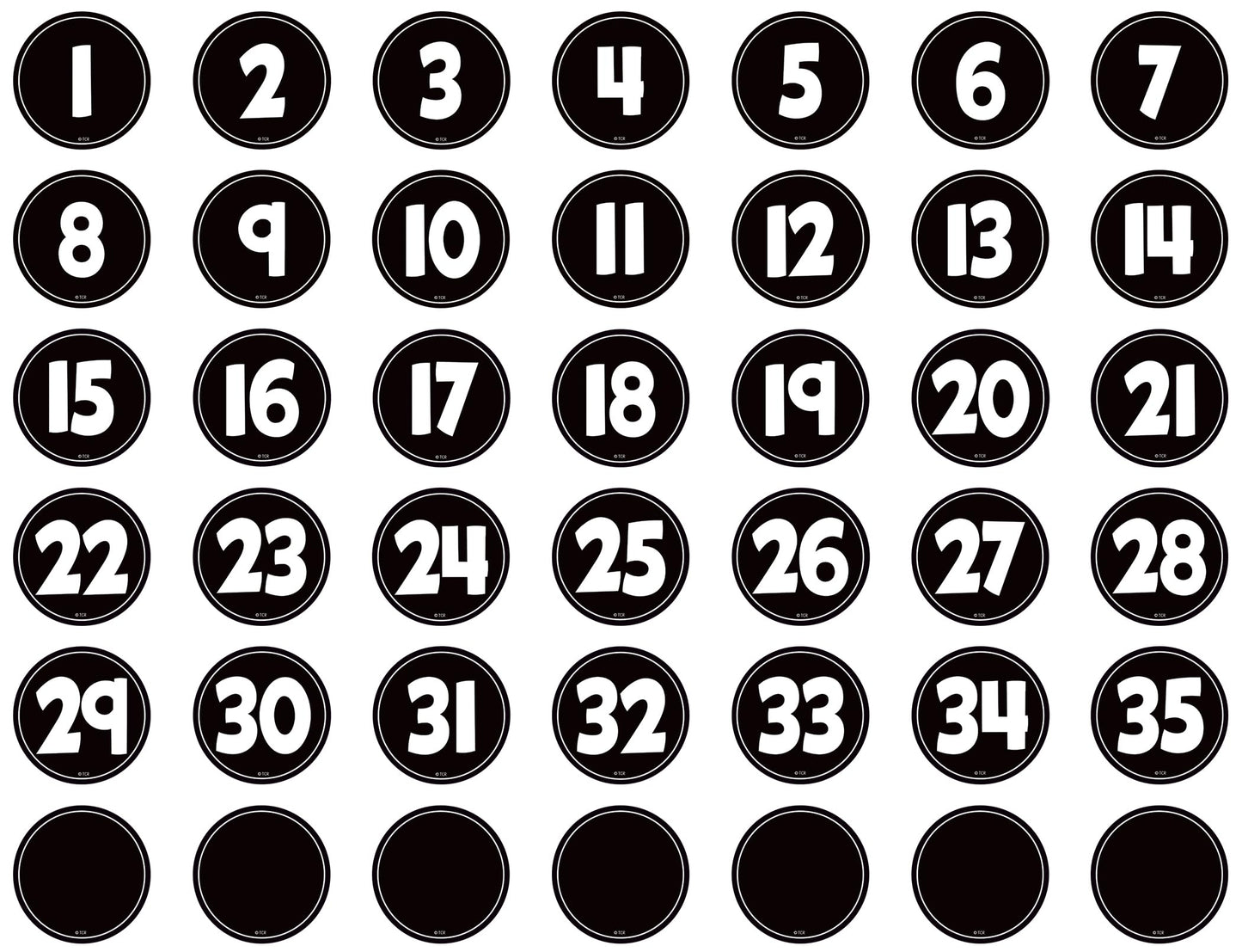 Teacher Created Resources Black And White Numbers Magnetic Accents (Tcr77589)