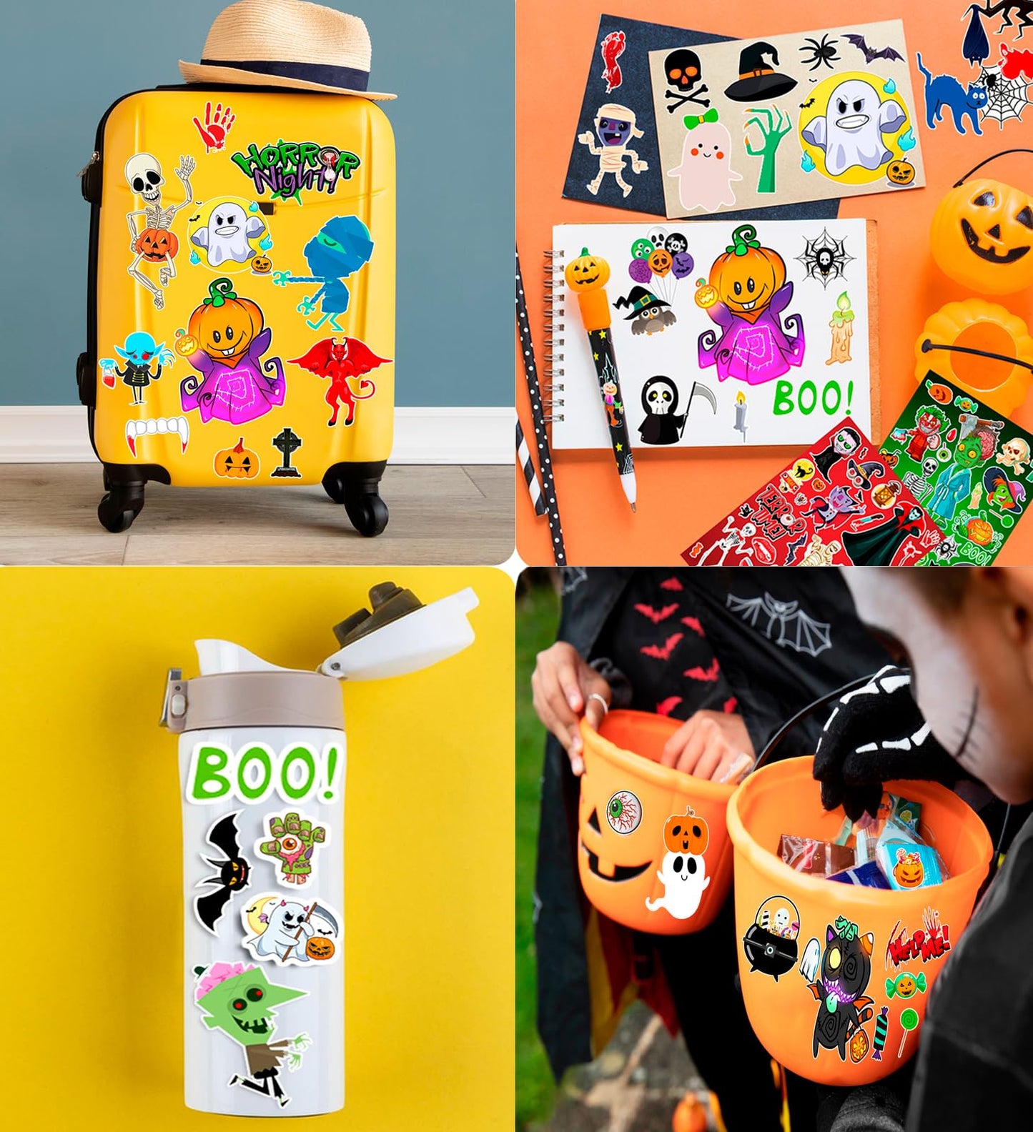 Halloween Stickers For Kids,Halloween Party Favors,36 Sheets 1000Pcs Holiday Stickers, Halloween Party Decoration, Classroom Cra