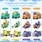 Smzhbf Flip Racers Transformable Cars 4 Pcs Cars For Kids Ages 3-5 Funny Toy Vehicle For Toddlers Pull Back Trucks Cute Christma