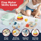 Prextex 3-In-1 Wooden Sorting And Stacking Toys - Includes 3D Shapes Sorting Box, 5 Stacking Rings With Bear, Elephant With Whee