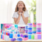 Crystal Unicorn Slime Kit for Girls 4-12: All-in-One Set with Butter, Glimmer Crunchy, Galaxy, Foam & Jelly Beans Slime - Perfec