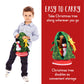 Singing Christmas Tree Plush Set | Includes 4 Soft Plush Ornaments With Plush Christmas Tree Shaped Carrier | Toy Christmas Tree