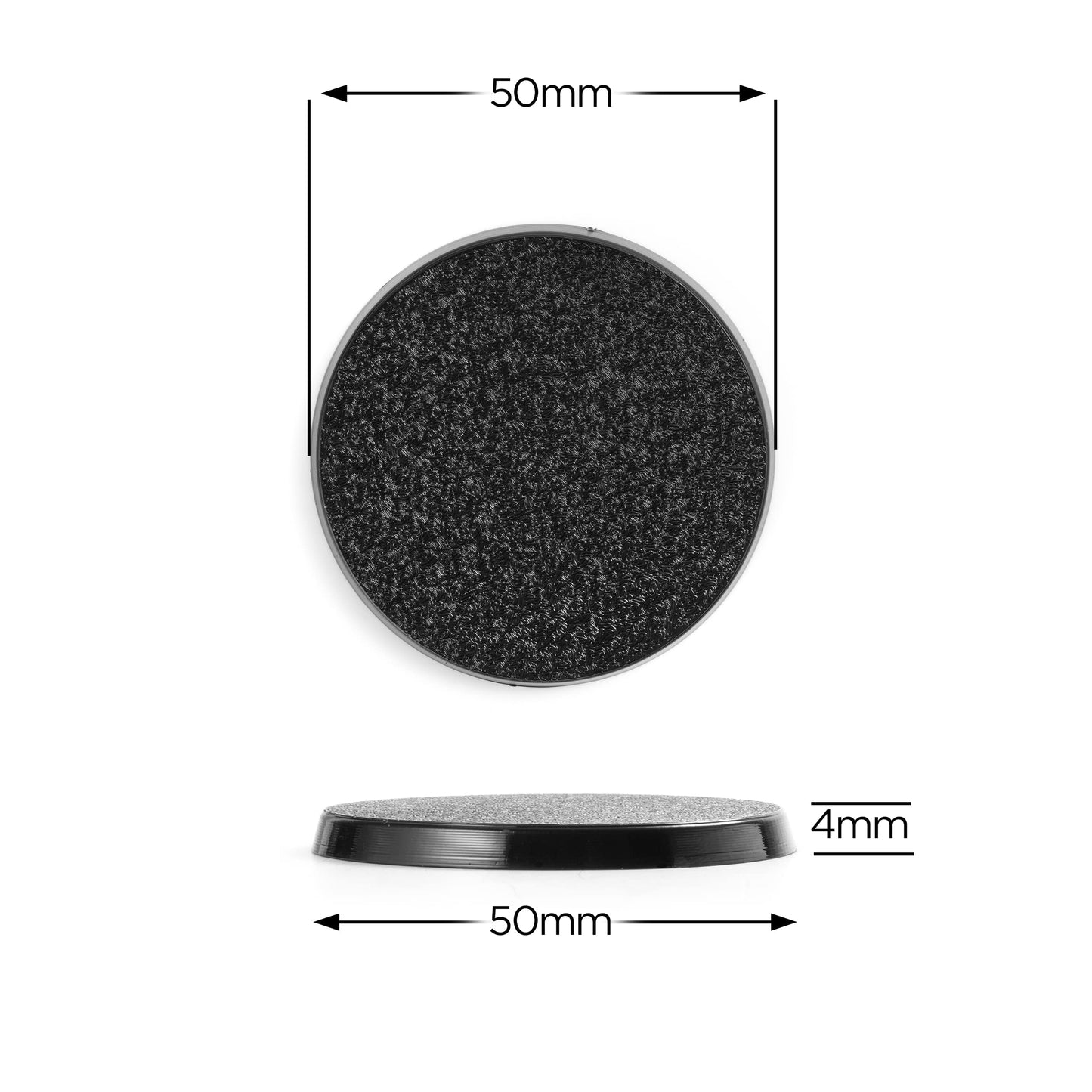 Easypegs 50Mm Textured Plastic Round Bases Or 1.96 Inch Wargames Table Top Games 100 Count