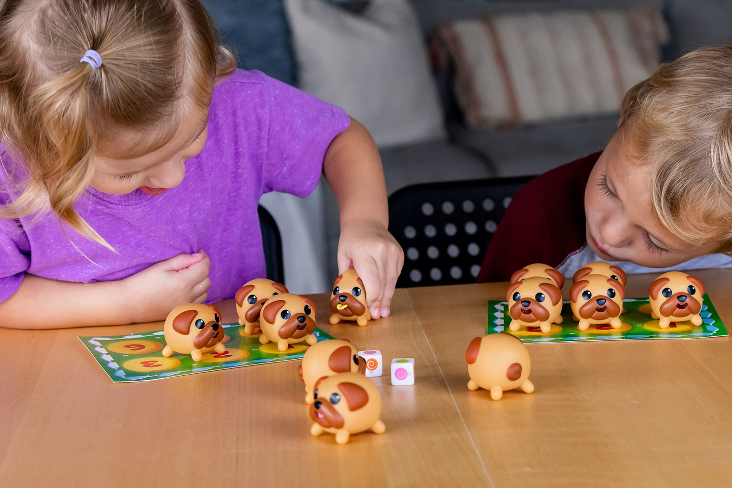 Blue Orange Tongues Out! Educational Puppy Fidget Game - 2-4 Players, Ages 4+, Orange, Plastic, Model 09046