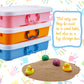 Suzile 3 Pcs Small Portable Sand Tray With Lid, Colorful Plastic Sand Box With Handles, 14.96 X 9.84 X 3.35 Inches, 3 Colors (Bl