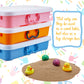 Suzile 3 Pcs Small Portable Sand Tray With Lid, Colorful Plastic Sand Box With Handles, 14.96 X 9.84 X 3.35 Inches, 3 Colors (Bl