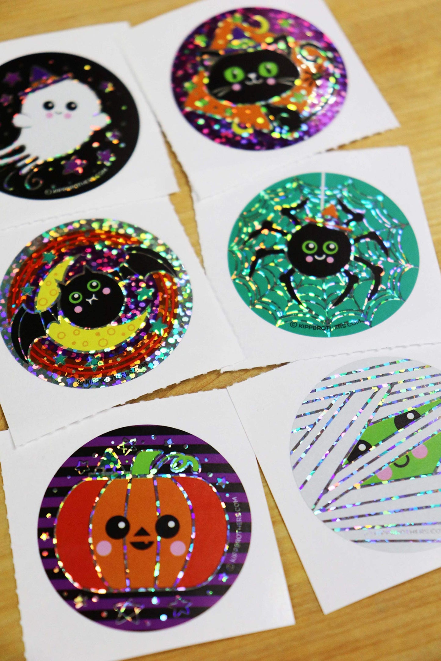 Assorted Halloween Sparkle Sticker Sheet Pack - 102 Stickers