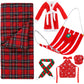 Christmas Elf Doll Accessories Set Includes Christmas Plaid Sleeping Bag Plush Nightgown Apron Chef Hat Scarf And Hammock For Ch