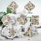 DND Dice,Hollow D&D Metal Dice,Dungeons and Dragons Dice Set with Gift Box,7 PCs Steampunk Polyhedral Dice Games Set for RPG,MTG