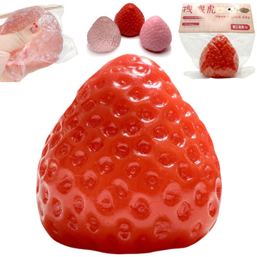 Handmade Strawberry Taba Squishy Toys, Cute Strawberry Squeeze Toys, Kawaii Strawberry Squishies Fidget Toys, Strawberry Jelly S