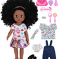 Gagaku Black Doll For Girls, 14'' Black Baby Dolls Set For Toddlers Kids 2 3 4 5 6 Years Old, Black Girl Baby Doll With Natural