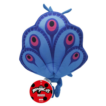 Miraculous Ladybug Kwami Mon Ami Plush Toy - Duusu The Peacock, Super Soft Stuffed Animal - 9-Inch Collectible Plush Figure, Ladybug & Cat Noir, Gift Stocking Stuffer For Kids & Collectors