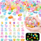 GGSTDDUP 144pcs Luminous Mini Resin Ducks  Dolphin  Turtle  Rabbit  Frog  Mushroom  Resin Animals Glow in The Dark for Dollhouse Garden Decoration (6 Styles)