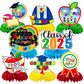 JULMELON 8PCS Preschool Graduation Party Decorations 2025 Honeycomb Centerpiece, 3D Kindergarten Graduations Centerpieces for Ta