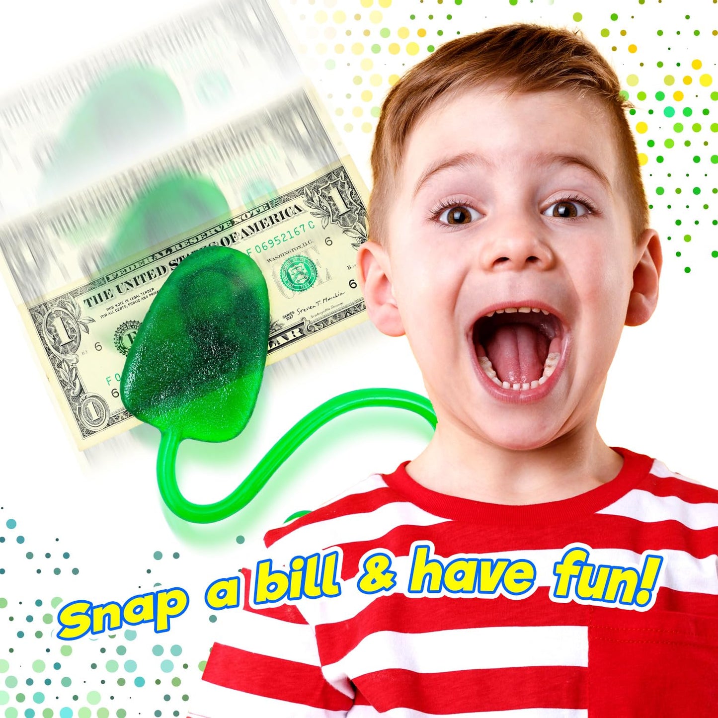 Fun A Ton Giant Snap Hand-Jumbo Sticky Tongue Toy (1 Pack Assorted) Large Stretchy Sticky Hands Toy For Kids. Party Favors, Clas