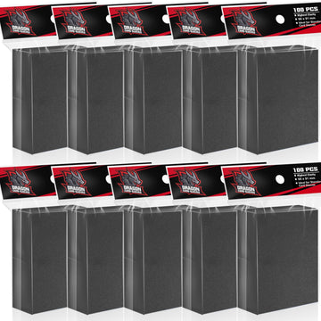 Vkshop 1000Ps Black Trading Card Sleeves Protector For Mtg Card Sleeves,Soft Penny Plastic Card Holders Fit For Baseball Cards S