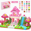 Laoren Magnetic Building Blocks, STEM Toys Educational Magnet Cubes for Kids Ages 4-12 (Pink Castle-150pcs)