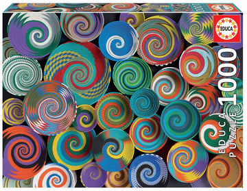 Educa - African Baskets - 1000 Piece Jigsaw Puzzle - Puzzle Glue Included - Completed Image Measures 26.8' X 18.9' - Ages 14+ (19020)