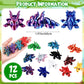 Honoson 12 Pcs 3D Printed Fidget Toy 3D Printed Chinese Dragon Small Animal Toy Flexible Cute Articulating Pet Stress Relief Fid