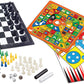 Lexibook , 8-In-1 Games Set, Chess, Checkers, Backgammon, Chinese Checkers, Nine Men'S Morris Game, Snakes & Ladders Game, Goose