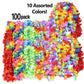 AnapoliZ Mega Luau Leis 100 Pack Hawaiian Theme Multi Colorful Tropical Summer Floral Necklace Simulated Silk Lei, Party & Weddi