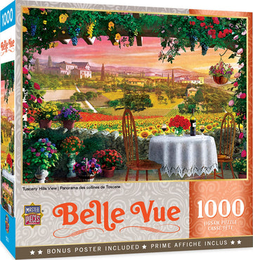 Masterpieces 1000 Piece Jigsaw Puzzle For Adults, Family, Or Youth - Tuscany Hills Views - 19.25''X26.75''