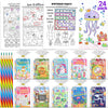 ZMLM 24 Pack Activity Books Party Favors for Kids - with 24 Colored Pencils Mini Puzzles Mazes Word Search Activity Books Bulk f