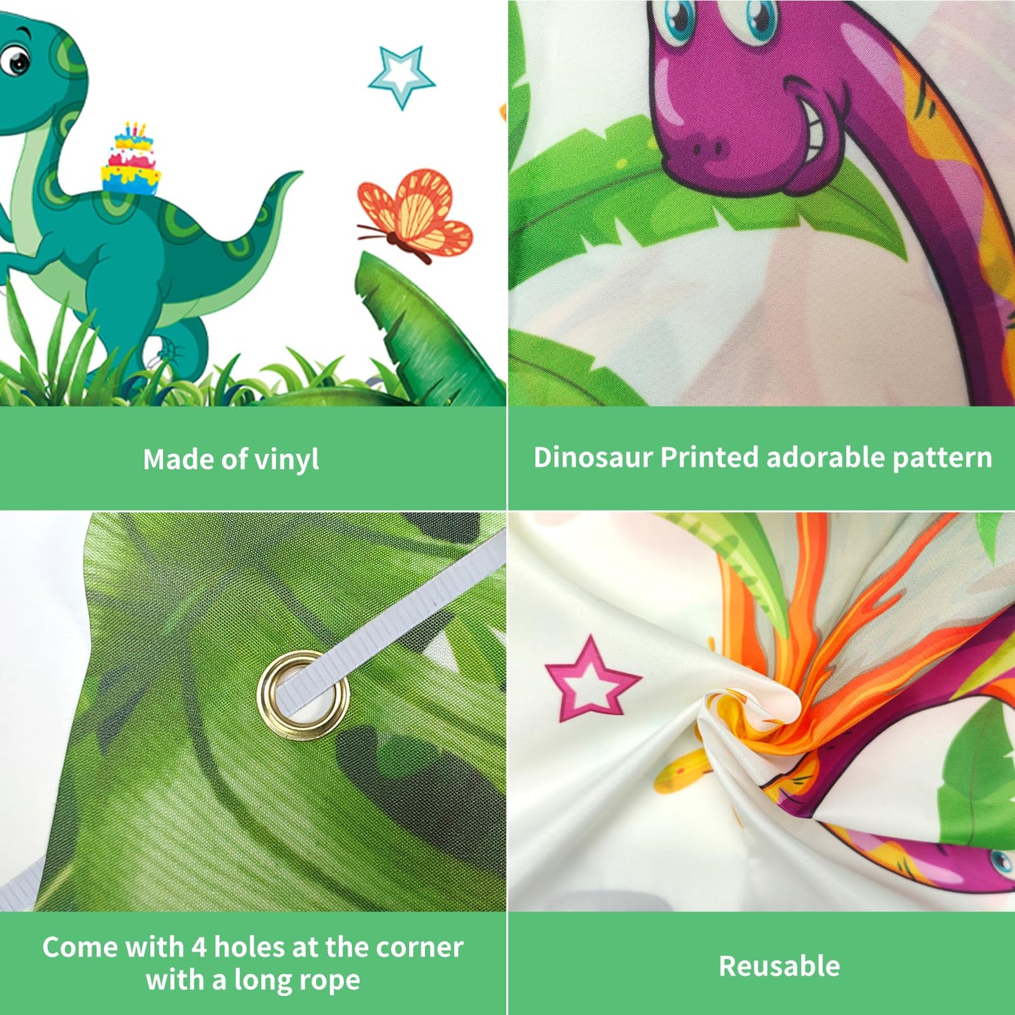 Ayearparty Dinosaur Backdrop for Boys Birthday Dino Themed Party Decorations Scales Photography Photo Studio Booth Banner Kids B