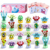 Uiseba Valentines Day Gifts For Kids Classroom/School,24Pcs Building Blocks Succulent Plants Kits And Valentines Cards,Toys For