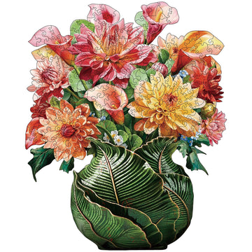 Flower Wooden Puzzles for mature-themeds  300pcs Flowers Wooden Jigsaw Puzzles for mature-themeds  Flower Unique Shaped Jigsaw Puzzles Creative Gift for Friend Family Game Large Size 13.4'' x 16.5''