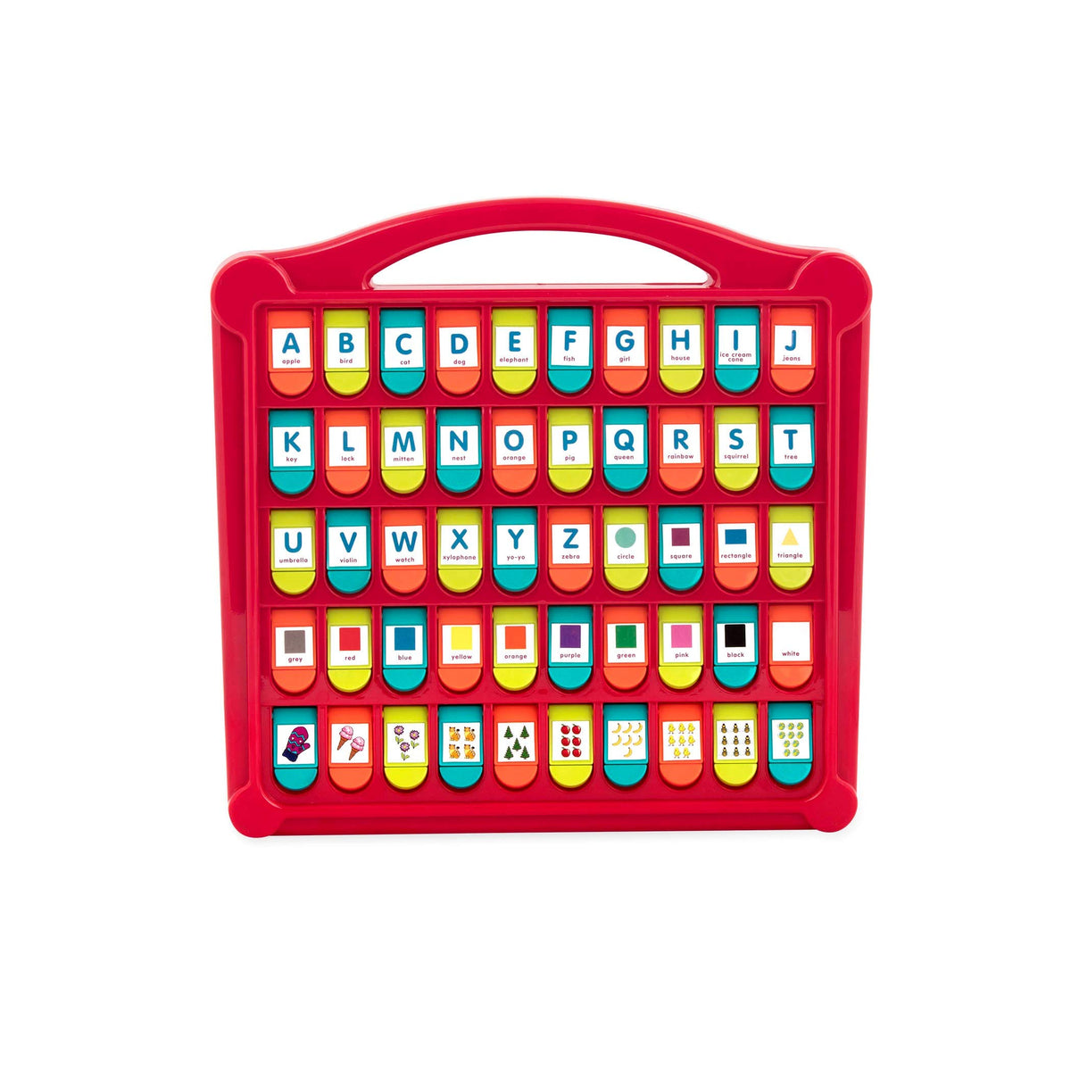 Battat  Popup Alphabet  50 Letter & Picture Flaps  Shapes, Colors & Letters  Educational & Learning Toys  3 Years +  Hide