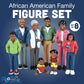 Creative Minds Marvel Education African American Family Toy Figure Set for Kids Ages 3+, Set of 8 Inclusive and Diverse Dollhous