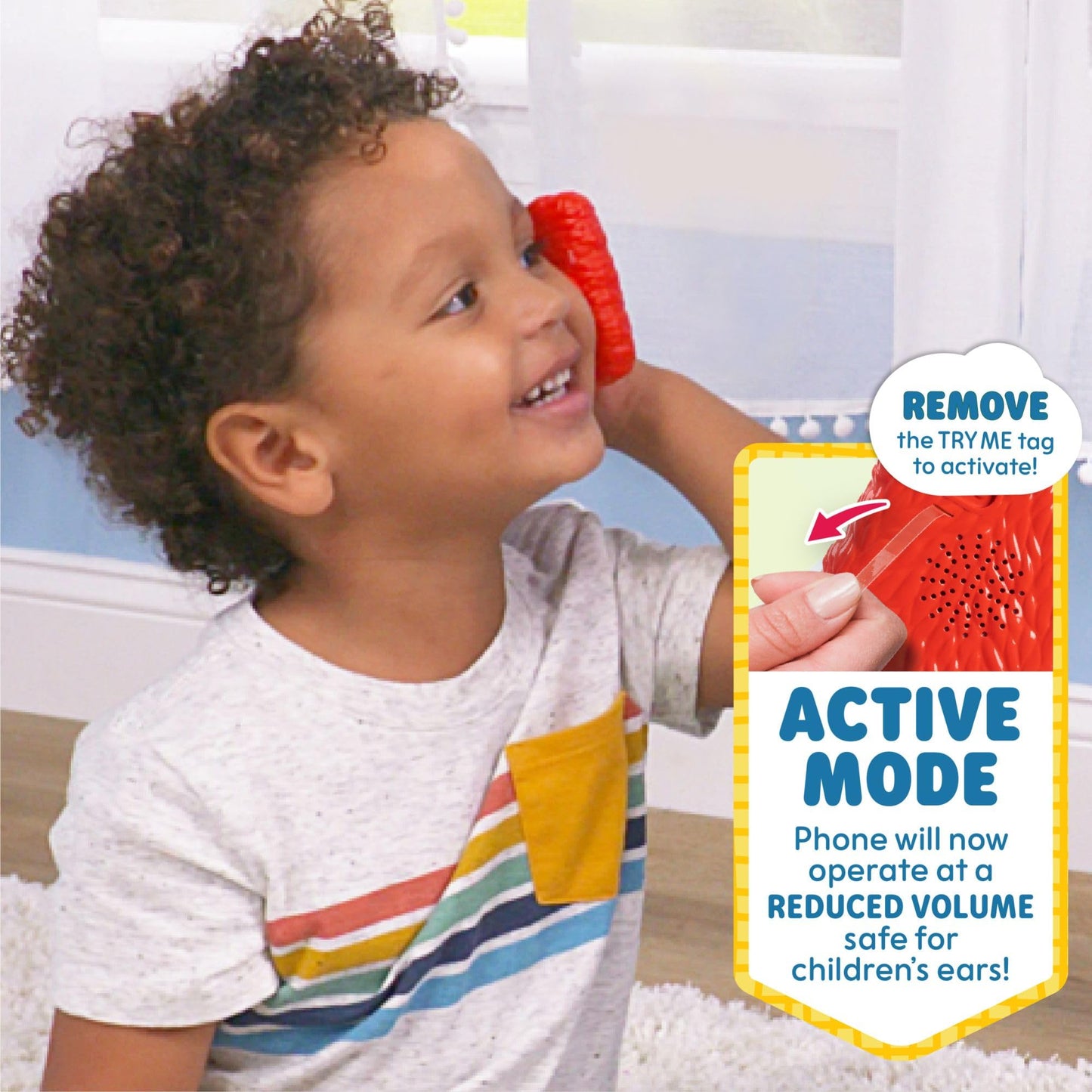 Sesame Street Elmo Pretend Play Phone - Educational Toy for Kids, Multi-color, 3.25 x 1.5 x 6.25 inches, Model 57582