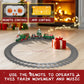 Mould King 12039 Christmas Train Building Block Kits, Electric Led Light,Train Track Vehicle Model Building Sets With Motors,Train Model Kits For Kids Age 8+/Adults-922 Pieces