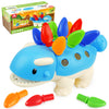 Coogam Dinosaur Fine Motor Skills Toy, 13 Pcs Ankylosaurus, Montessori Educational Gift, Multicolor, Medium, ABS Material