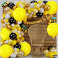 Katchon, Huge Yellow Mylar Balloons - 22 Inch, Pack Of 6 | Yellow Foil Balloons, Yellow Party Decorations | Large Yellow Balloons For Sunflower Birthday Party Decorations | Yellow Round Mylar Balloons