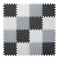 Tamiplay 16 Tiles Foam Play Mat, 0.4 Inch Thicked Interlocking Floor Mats With Solid Colors, Squares Baby Play Mat, Eva Foam Puzzle Floor Mat Foam Mats For Toddlers(White/Black/Gray)