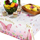 Butterfly Happy Birthday Tablecloth, Butterfly Party Decoration Rectangular Watercolor Butterfly Table Cover Spring Themed Plast