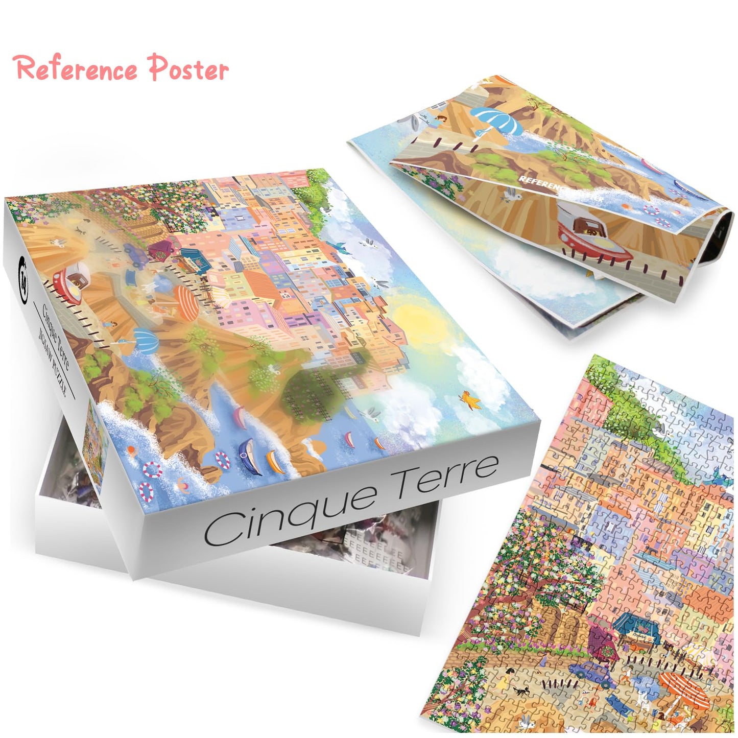 Cinque Terre Italian Puzzles For Adults, Park City Jigsaw Puzzles 1000 Pieces, Florence Italy Puzzle For Wall Art