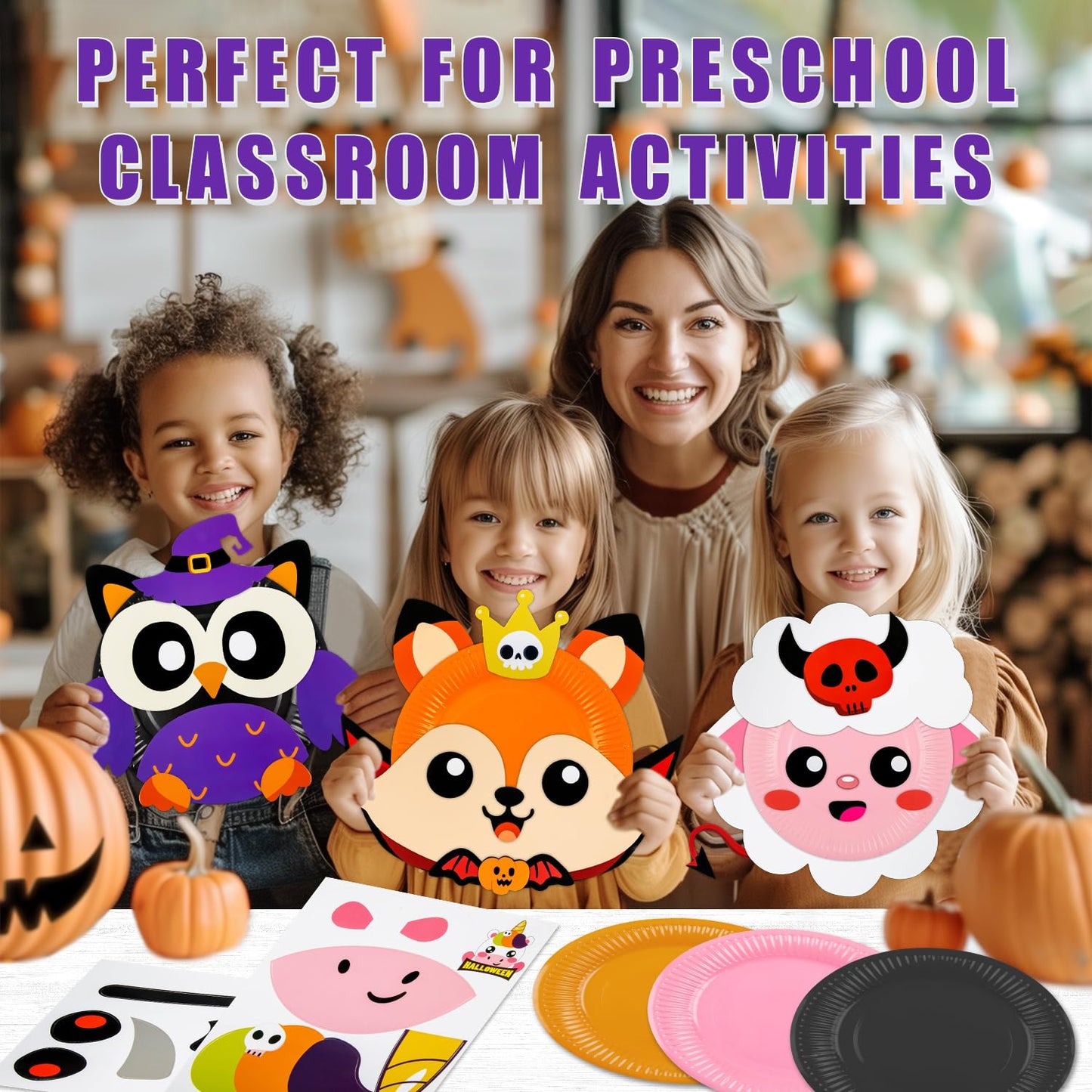 MDCGFOD 16 Pack Arts and Crafts for Kids, Toddler Crafts Animal Paper Plate Art Kit Gift for 3 4 5 6 Year Old Boys Girls DIY Kid
