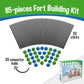 Matchaccino Construction Fort Building Kit - 85 Pieces With Storage Bag - Blue And Green Stem Building Kit Gift For Kids…